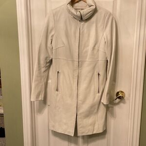 Danier Genuine Leather off white coat for Women